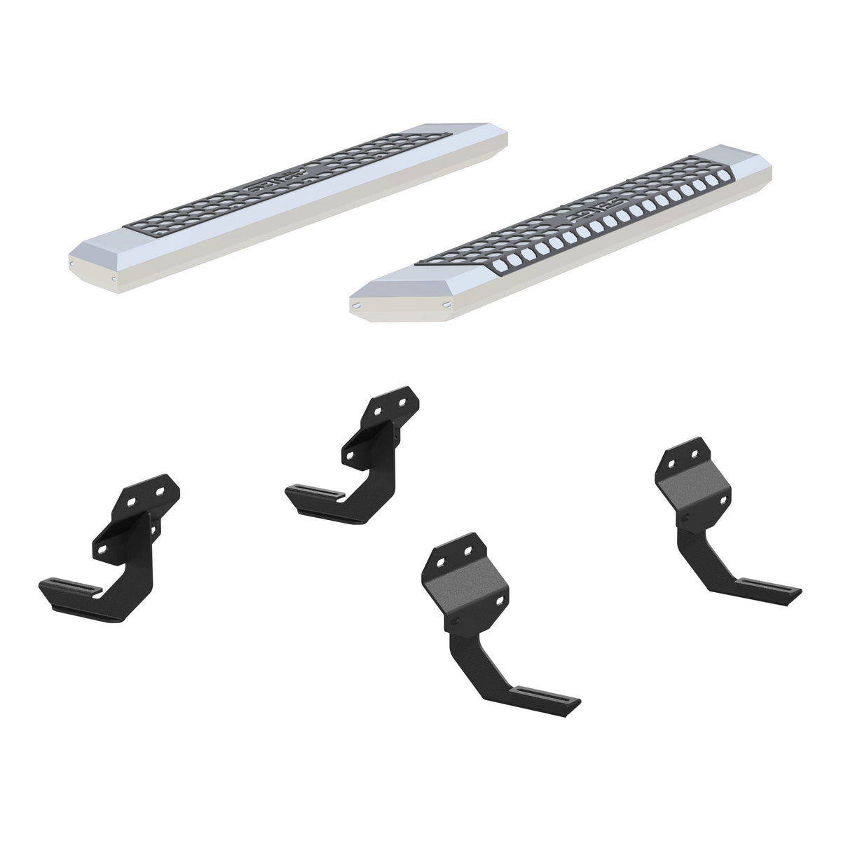 ARIES 2555011 AdvantEDGE 5-1/2" x 53" Chrome Aluminum Side Bars, Select Ford F150, F250, F350