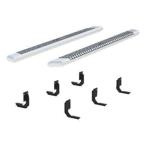 ARIES 2555015 AdvantEDGE 5-1/2" x 91" Chrome Aluminum Side Bars, Select Silverado, Sierra Crew
