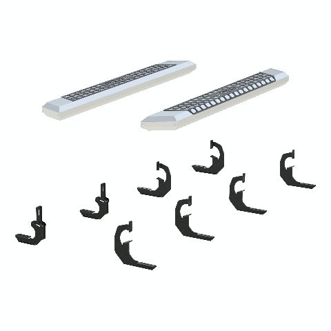 ARIES 2555020 AdvantEDGE 5-1/2" x 53" Chrome Aluminum Side Bars, Select Silverado, Sierra