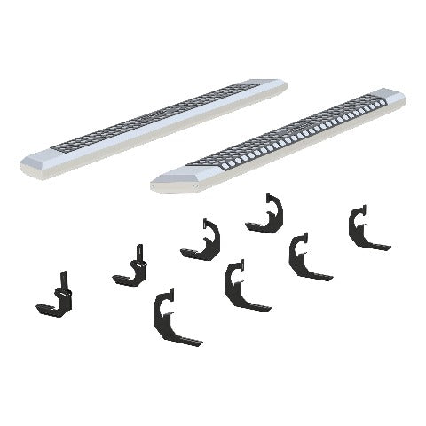 ARIES 2555021 AdvantEDGE 5-1/2" x 75" Chrome Aluminum Side Bars, Select Silverado, Sierra