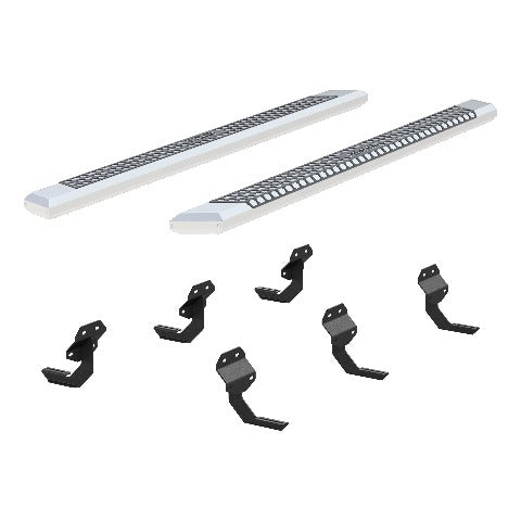 ARIES 2555048 AdvantEDGE 5-1/2" x 91" Chrome Aluminum Side Bars, Select Ford F150, F250, F350