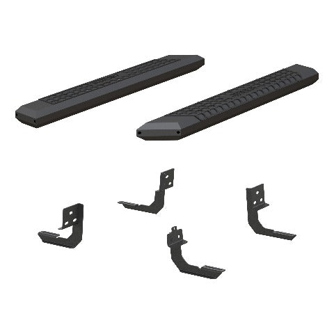 ARIES 2556004 AdvantEDGE 5-1/2" x 53" Black Aluminum Side Bars, Select Ram 1500, 2500, 3500
