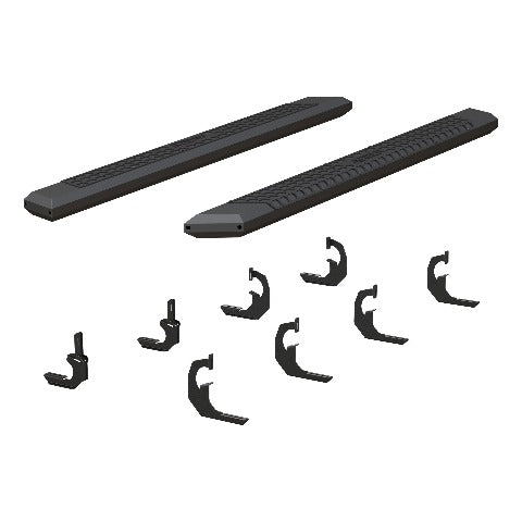 ARIES 2556021 AdvantEDGE 5-1/2" x 75" Black Aluminum Side Bars, Select Silverado, Sierra