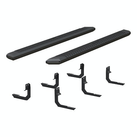 ARIES 2556042 AdvantEDGE 5-1/2" x 85" Black Aluminum Side Bars, Select Nissan Titan, XD