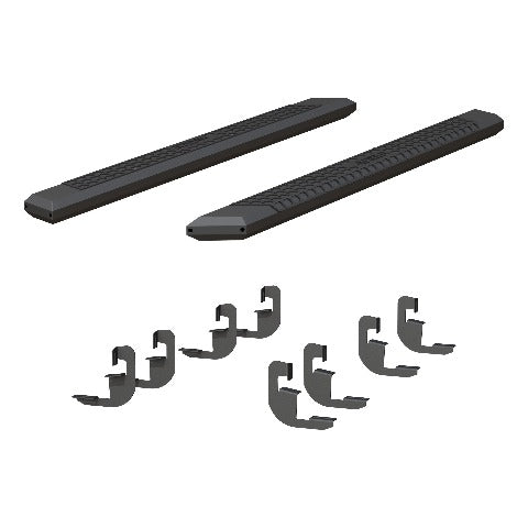 ARIES 2556051 AdvantEDGE 5-1/2" x 75" Black Aluminum Side Bars, Select Silverado, Sierra Crew
