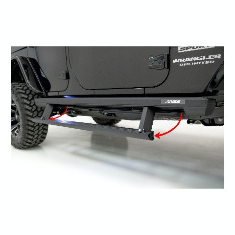 ARIES 3036570 ActionTrac 69.6" Powered Running Boards, Select Jeep Wrangler JK