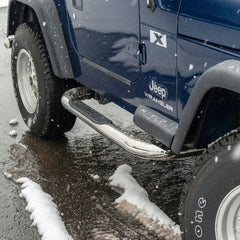 ARIES 35600-2 3" Round Polished Stainless Side Bars, Select Jeep Wrangler YJ, TJ