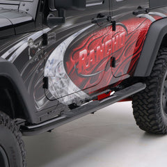 ARIES 35700 3" Round Black Steel Side Bars, Select Jeep Wrangler JK Unlimited