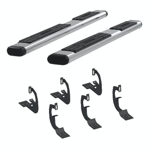 ARIES 4444002 6" x 75" Polish Stainless Oval Side Bars, Select Silverado, Tahoe, Sierra, Yukon