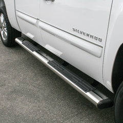 ARIES 4444003 6" x 91" Polished Stainless Oval Side Bars, Select Chevrolet and GMC Trucks