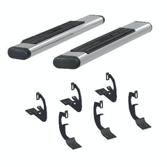 ARIES 4444006 6" x 53" Polished Stainless Oval Side Bars, Select Chevy Silverado, GMC Sierra
