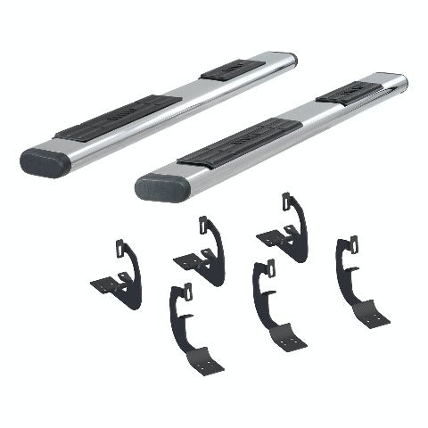 ARIES 4444007 6" x 75" Polished Stainless Oval Side Bars, Select Chevy Silverado, GMC Sierra