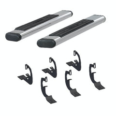 ARIES 4444024 6" x 53" Polished Stainless Oval Side Bars, Select Ford F250, F350, F450, F550