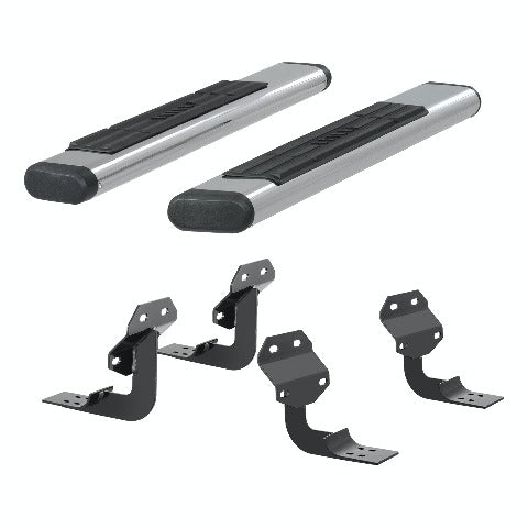 ARIES 4444028 6" x 53" Polished Stainless Oval Side Bars, Select Ford F-Series