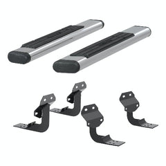 ARIES 4444028 6" x 53" Polished Stainless Oval Side Bars, Select Ford F-Series