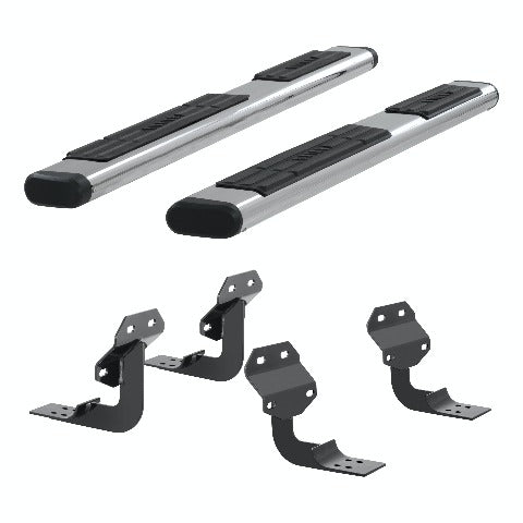ARIES 4444042 6" x 75" Polished Stainless Oval Side Bars, Select Ford F-Series