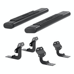 ARIES 4445028 6" x 53" Black Aluminum Oval Side Bars, Select Ford F-Series