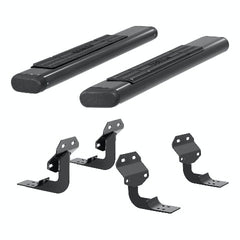 ARIES 4445028 6" x 53" Black Aluminum Oval Side Bars, Select Ford F-Series