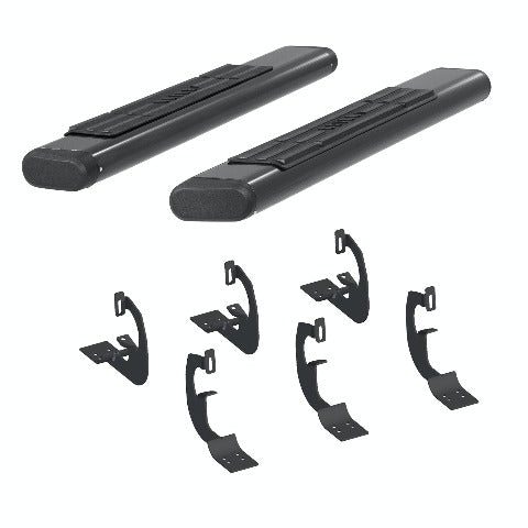 ARIES 4445030 6" x 53" Black Aluminum Oval Side Bars, Select Toyota Tundra