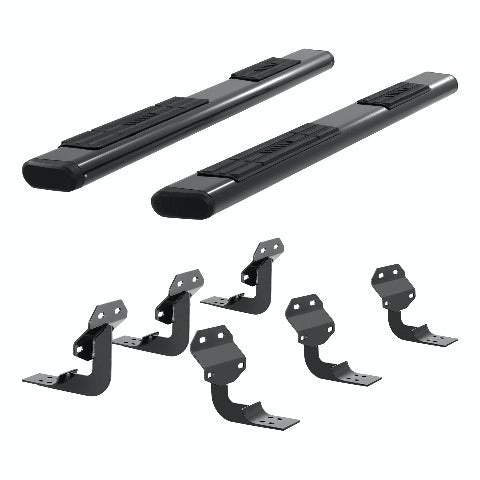 ARIES 4445037 6" x 75" Black Aluminum Oval Side Bars, Select Toyota Tacoma