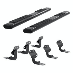 ARIES 4445037 6" x 75" Black Aluminum Oval Side Bars, Select Toyota Tacoma