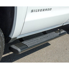 ARIES 4445040 6" x 53" Black Aluminum Oval Side Bars, Select Chevrolet Silverado, GMC Sierra