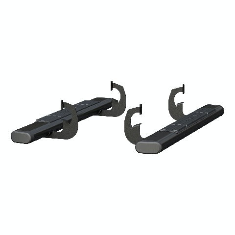 ARIES 4445040 6" x 53" Black Aluminum Oval Side Bars, Select Chevrolet Silverado, GMC Sierra