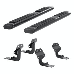 ARIES 4445042 6" x 75" Black Aluminum Oval Side Bars, Select Ford F-Series