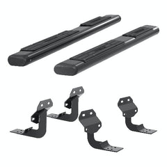 ARIES 4445042 6" x 75" Black Aluminum Oval Side Bars, Select Ford F-Series