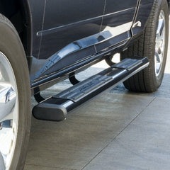 ARIES 4445044 6" x 85" Black Aluminum Oval Side Bars, Select Dodge, Ram 1500, 2500, 3500