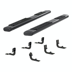 ARIES 4445044 6" x 85" Black Aluminum Oval Side Bars, Select Dodge, Ram 1500, 2500, 3500