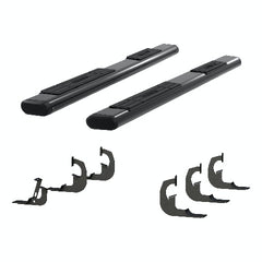ARIES 4445045 6" x 91" Black Aluminum Oval Side Bars, Select Silverado, Sierra 2500, 3500 HD