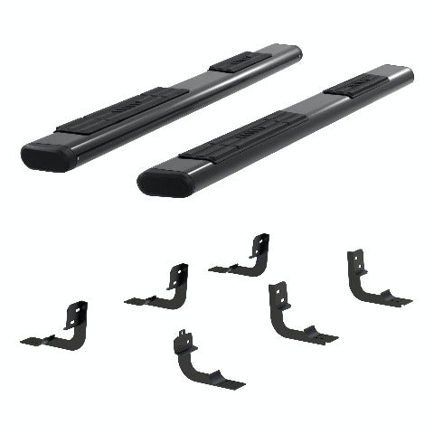 ARIES 4445046 6" x 91" Black Aluminum Oval Side Bars, Select Dodge, Ram 2500, 3500