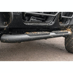 ARIES AL231007 Big Step 4" Black Aluminum Round Side Bars, Select Jeep Wrangler JK