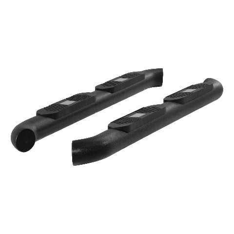 ARIES AL231007 Big Step 4" Black Aluminum Round Side Bars, Select Jeep Wrangler JK
