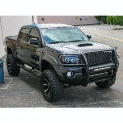 ARIES AL232009 Big Step 4" Black Aluminum Round Side Bars, Select Toyota Tacoma