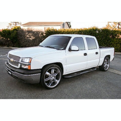 ARIES AL234013 Big Step 4" Black Aluminum Round Side Bars, Select Silverado, Sierra 2500, 3500