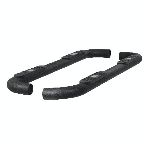 ARIES AL234013 Big Step 4" Black Aluminum Round Side Bars, Select Silverado, Sierra 2500, 3500