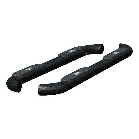 ARIES AL239042 Big Step 4" Black Aluminum Round Side Bars, Select Nissan Titan, XD