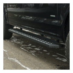ARIES C2885 RidgeStep 6-1/2" x 85" Black Steel Running Boards (No Brackets)