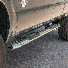 ARIES S223005-2 4" Polished Stainless Oval Side Bars, Select Ford F-250, F-350 Super Duty