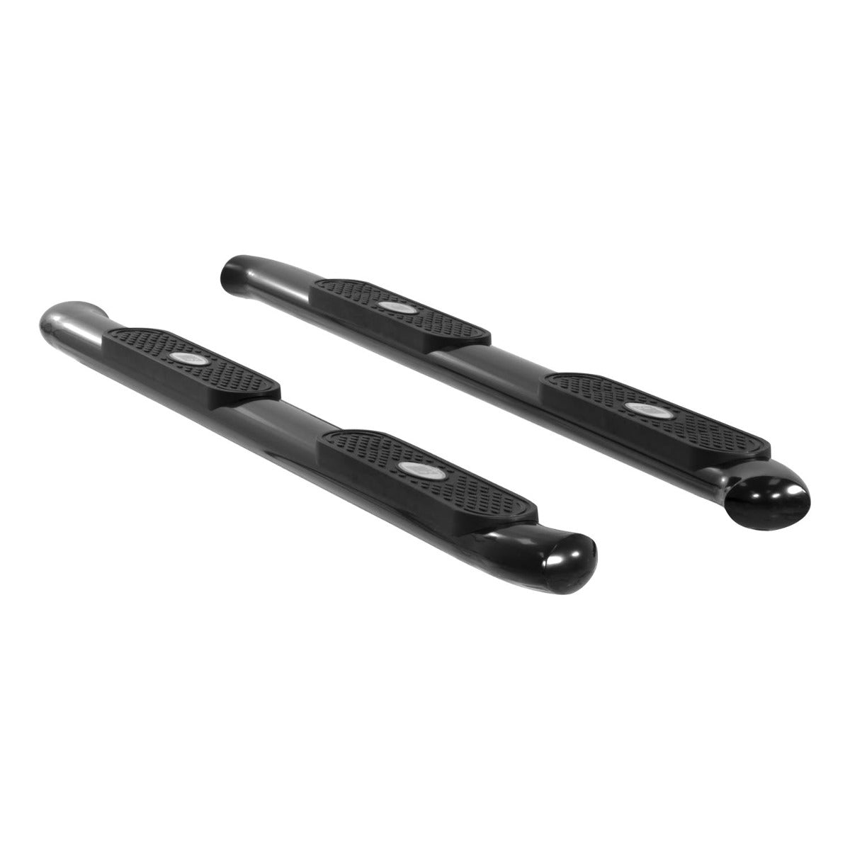 ARIES S224046 4" Black Steel Oval Side Bars, Select Silverado, GMC Sierra 1500, 2500, 3500 HD