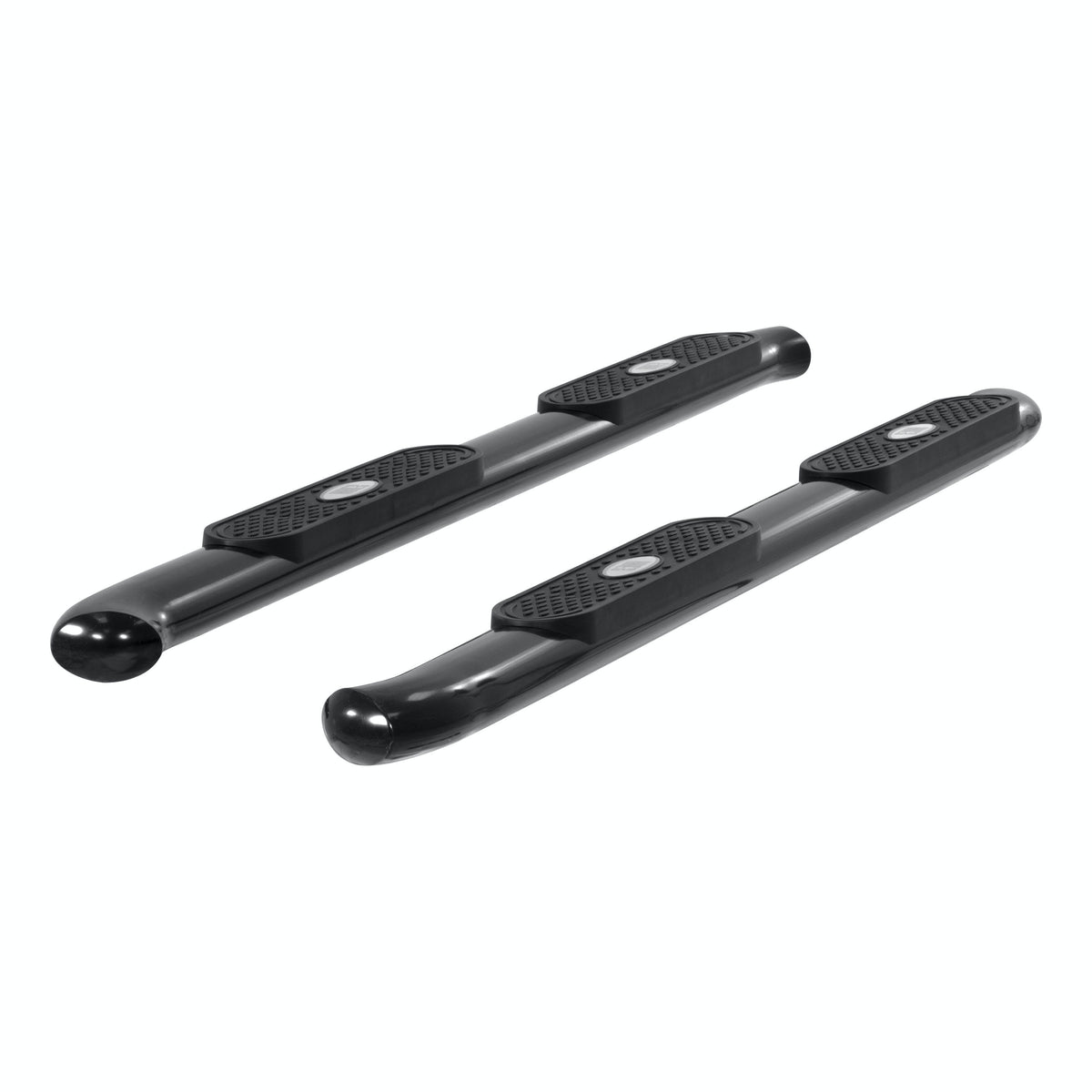 ARIES S224046 4" Black Steel Oval Side Bars, Select Silverado, GMC Sierra 1500, 2500, 3500 HD