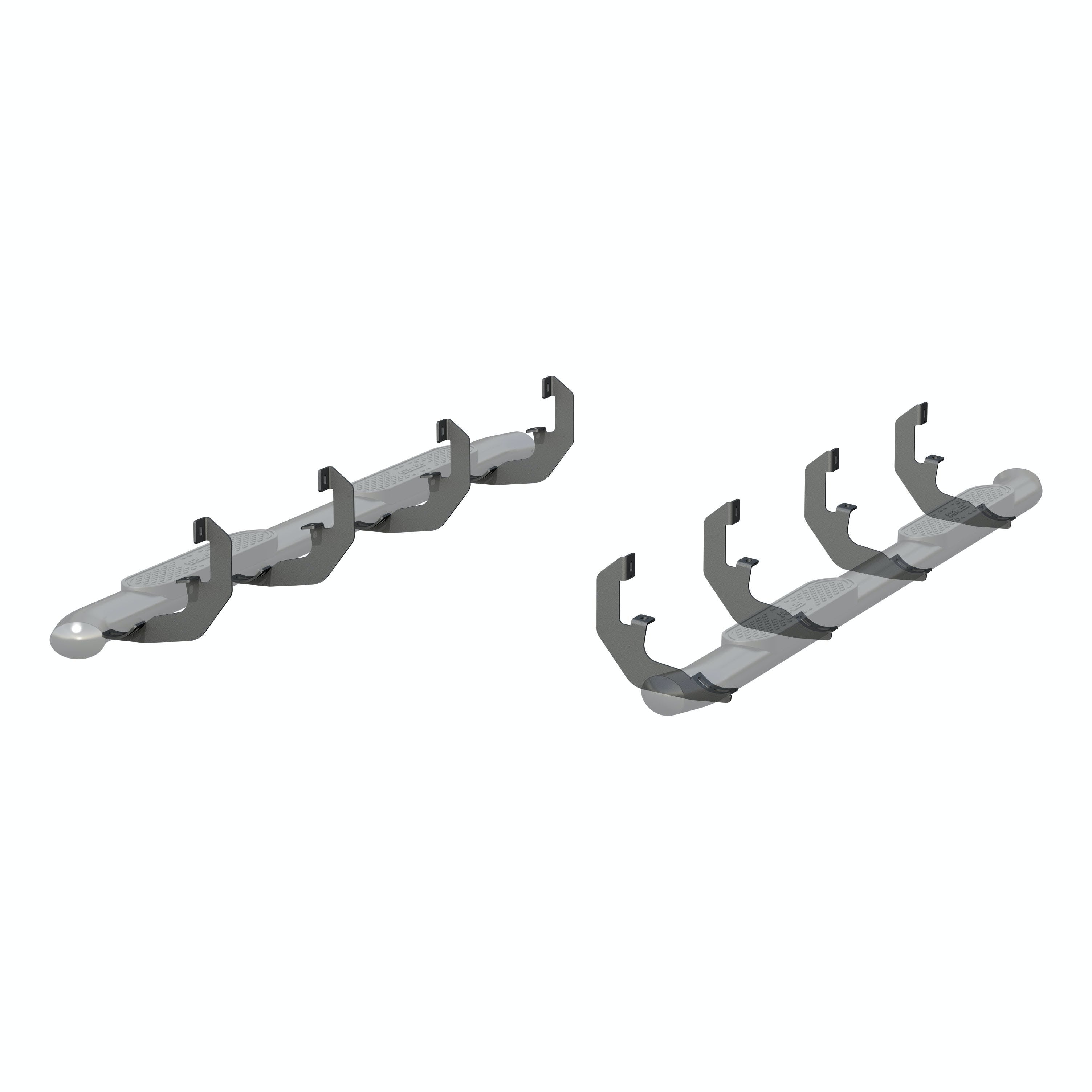 ARIES S224053 4" Black Steel Oval Side Bars, Select Silverado, Sierra 1500, 2500, 3500 Crew