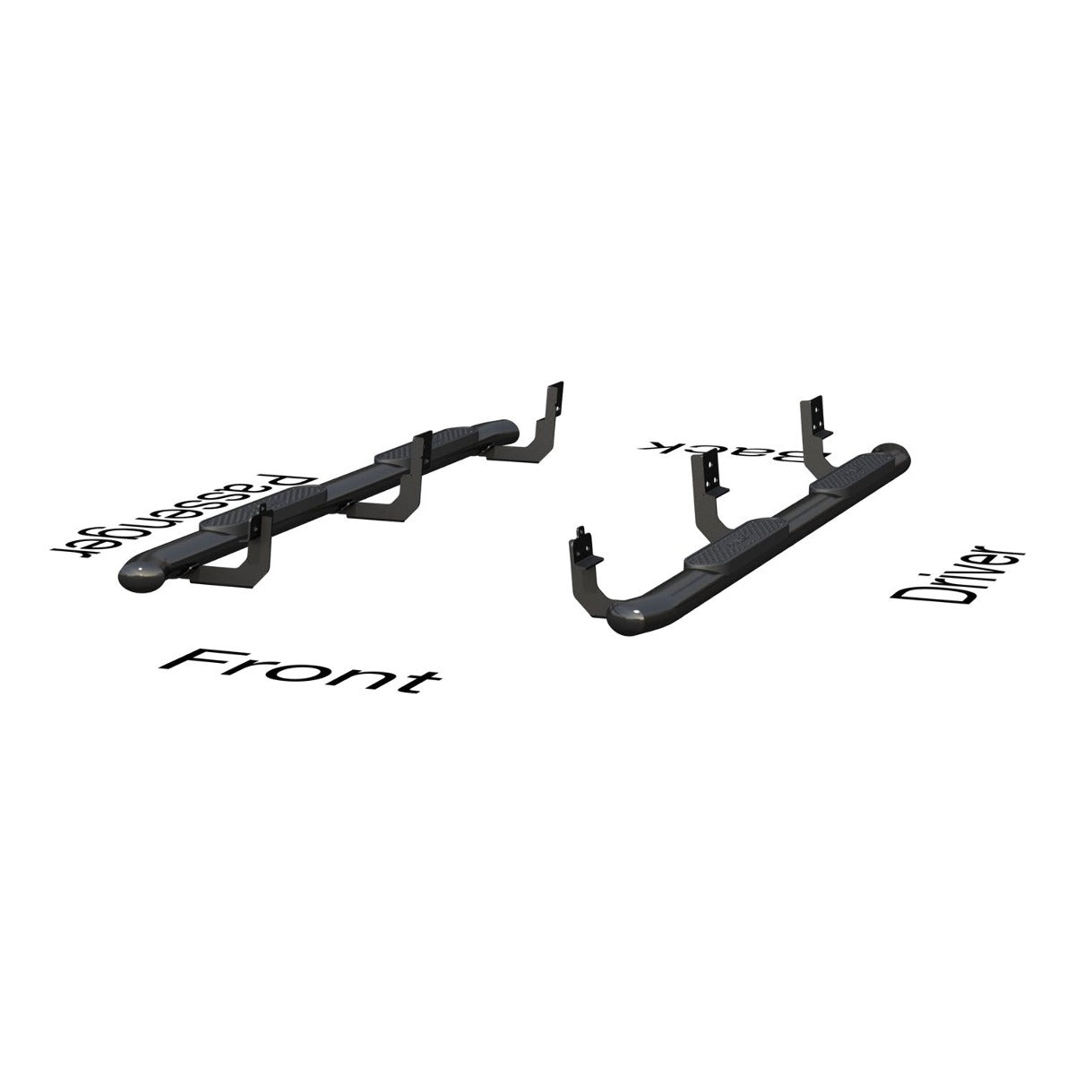 ARIES S225041 4" Black Steel Oval Side Bars, Select Dodge, Ram 1500, 2500, 3500