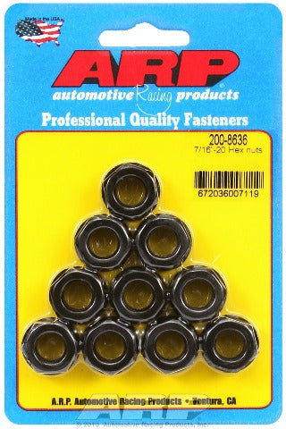 ARP 200-8636 7/16-20 Hex Nut Kit