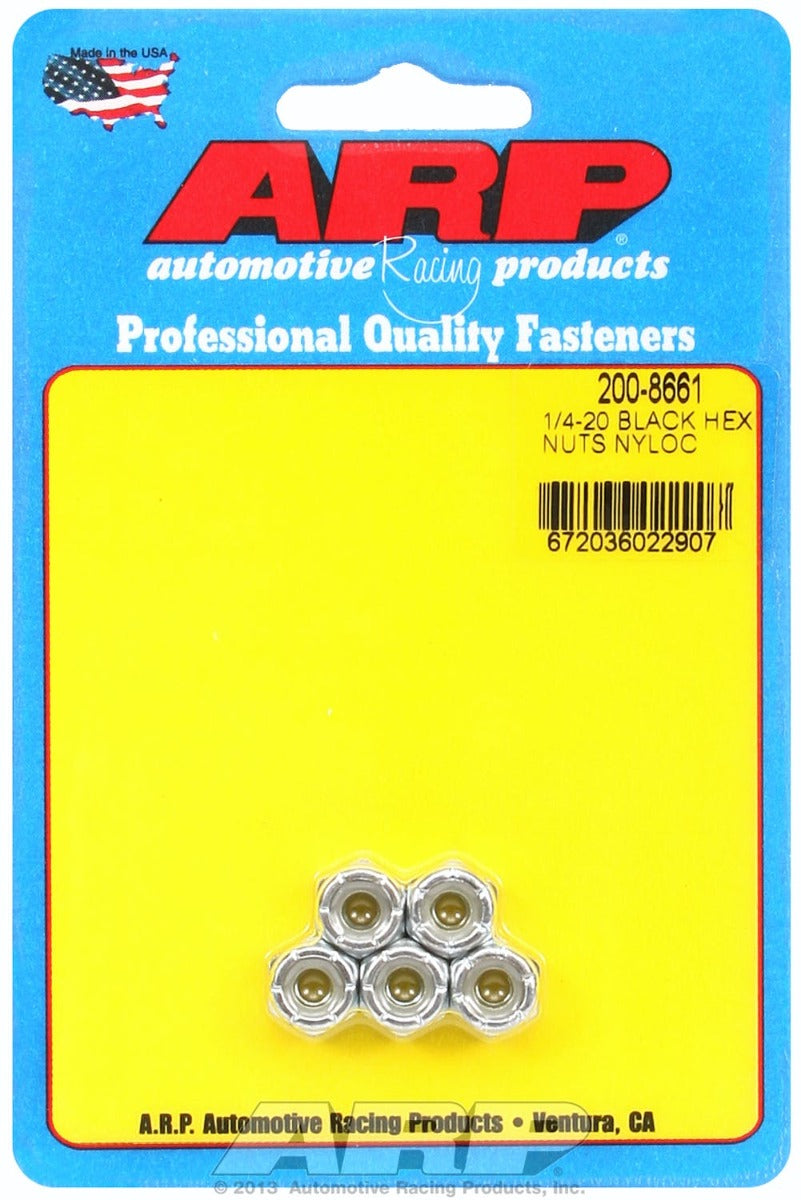 ARP 200-8661 1/4-20 Cad Coarse Nyloc Hex Nut Kit