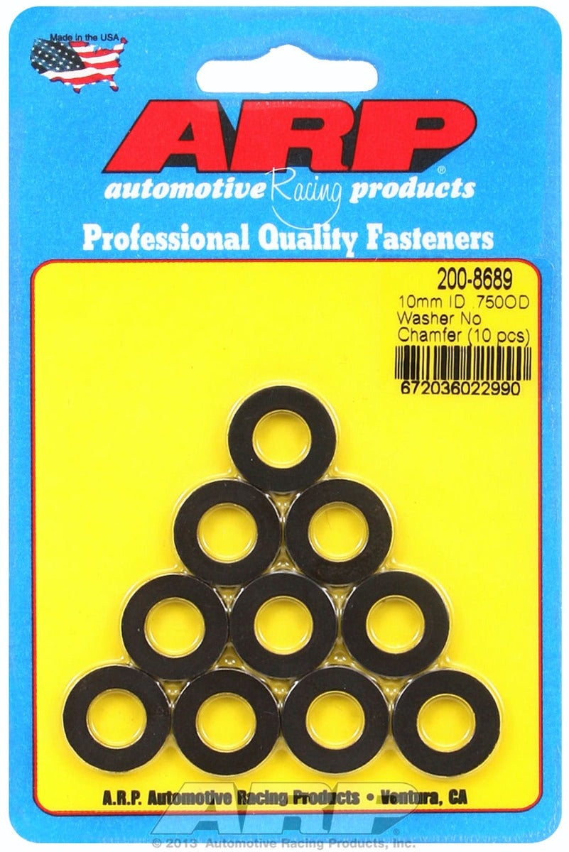 ARP 200-8689 M10ID 3/4OD Chamfer Black Washer Kit