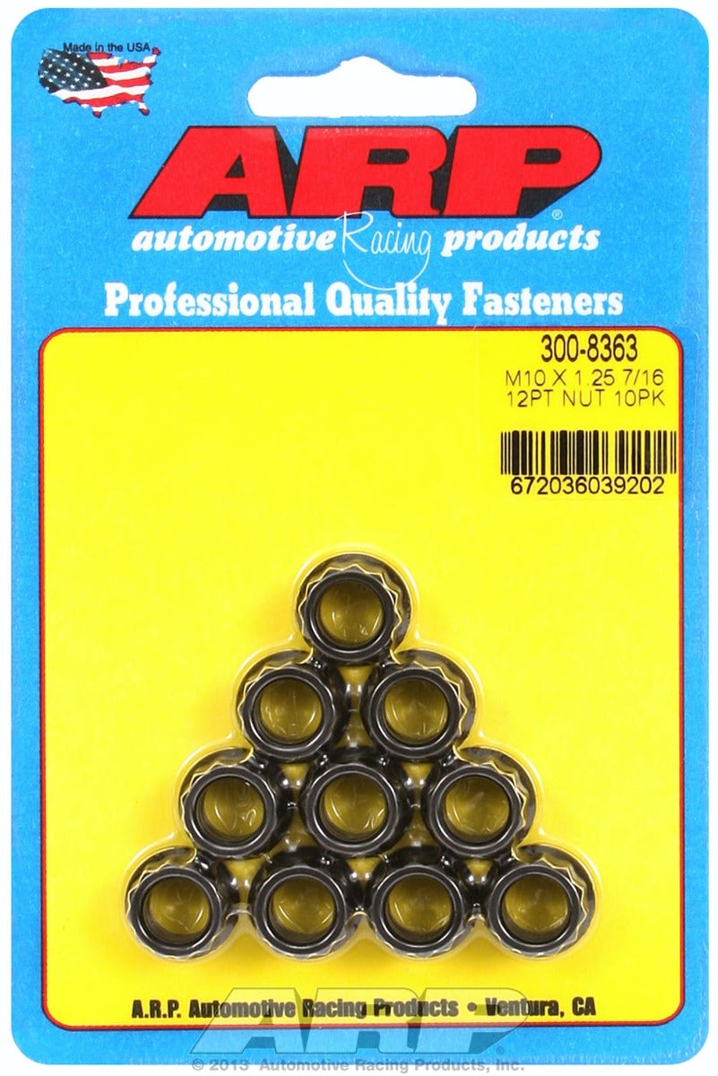 ARP 300-8363 M10 x 1.25  12pt Nut Kit