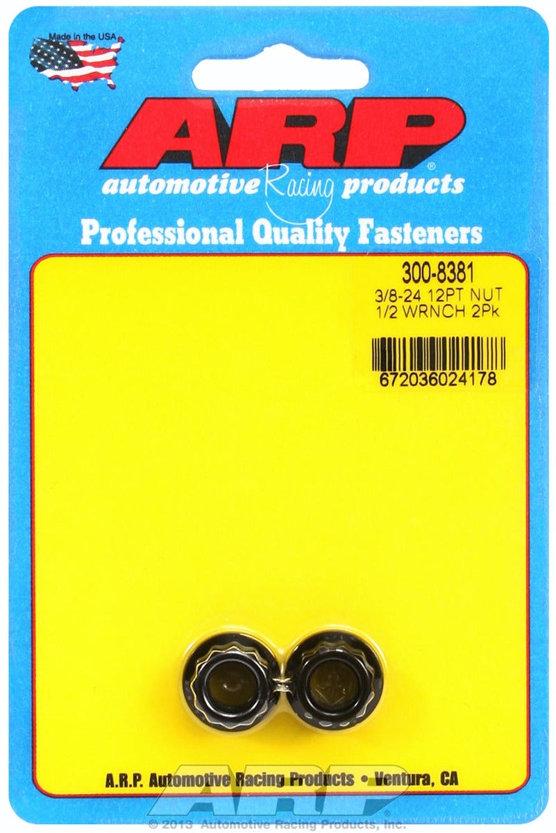 ARP 300-8381 3/8-24 1/2 Socket 12pt Nut Kit